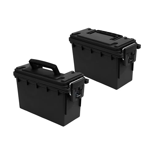 Sheffield 2-Pack Stackable Ammo Boxes (Black)