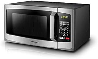 TOSHIBA EM925A5A-SS Countertop Microwave Oven, 0.9 Cu Ft With 10.6 Inch Removable Turntable, 900W, 6 Auto Menus, Mute Function & ECO Mode, Child Lock, LED Lighting, Stainless Steel