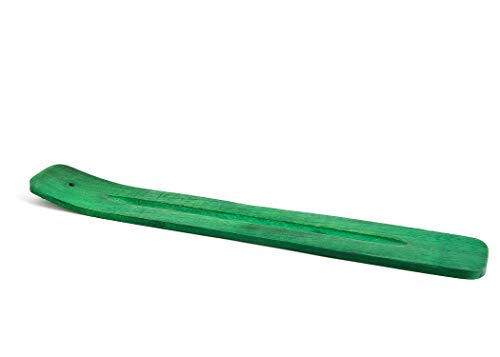 Wooden Incense Holder for Sticks Hand Painted 10 inches Long Assorted Colors