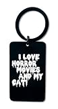 Photo Gallery lauthings i love horror moves and my cat qoute portachiavi tag incisa keyring acciaio pin keychain Photo Gallery lauthings i love horror moves and my cat qoute portachiavi tag incisa keyring acciaio pin keychain