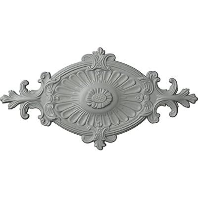 Ekena Millwork CM23RO 23 5/8-Inch OD x 4-Inch ID x 1 1/2-Inch P Rose and Ribbon Ceiling Medallion