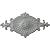 Ekena Millwork CM23RO 23 5/8-Inch OD x 4-Inch ID x 1 1/2-Inch P Rose and Ribbon Ceiling Medallion