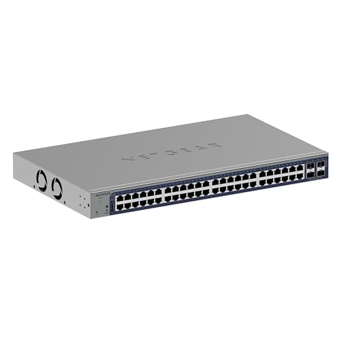 Image of NETGEAR 52-Port Gigabit Ethernet Smart Switch (GS752TXv3)- Managed, with 48 x 1G, 4 x 10G SFP+, Optional Insight Cloud Management, Desktop or Rack Mount