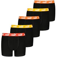 Puma Boxer básico para niños (5 Unidades), Rojo/Negro, 158-164