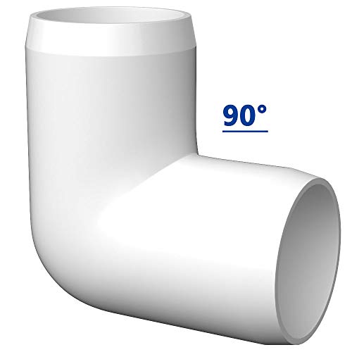 letsFix PVC Elbow Fittings 3/4\", Tee/Cross/45 Degree Elbow/90 Degree Elbow for SCH40 3/4\" PVC Pipe - Build Heavy Duty PVC Furniture, Plumbing Projects Available, White [Pack of 10] - Thumbnail 3