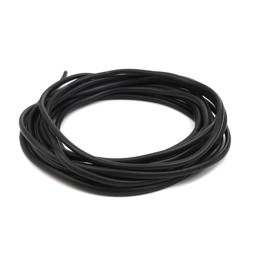 flexiable Rubber Black Rubber Hollow Pipe Tube Cord Handmade DIY Making Necklace Earrings 2mm 5mm Drain Elastic (Color : 2.5mm-10Meter-Black)
