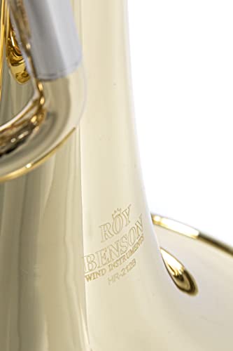 Roy Benson Kinder Bb-Waldhorn HR-212B (Speziell für Kinderarme konzipiert, mit Messing Schallstück, Goldmessing Mundrohr, Neusilber Zügen, in einem kinderfreundlichen Formetui)