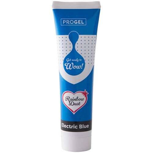 Colorante alimentario profesional Rainbow Dust ProGel, azul eléctrico 100g