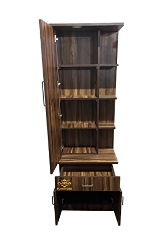 Image of CASPIAN Furniture Engineered Wood Dressing Table with Mirror | with Mirror, Drawers & Storage Shelf | Makeup Vanity Cabinet for Bedroom & Kids Room | Modern & Durable Furniture Unit