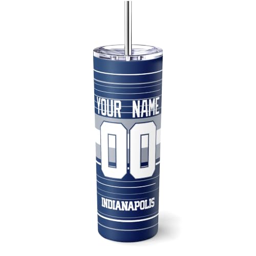 Image of Indianapolis Tumbler 20oz Travel Mug Custom Name and Number Gifts