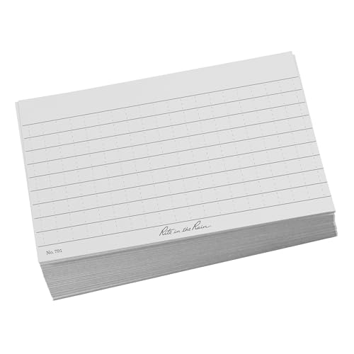 Rite in the Rain All Weather Index Cards, 7,6 cm x 12,7 cm, padrão universal, cinza (nº 791)