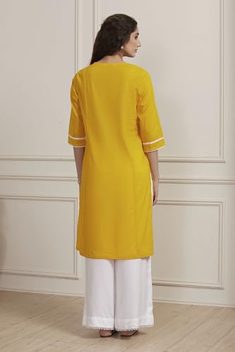 Image of BIBA Women Cotton Straight Kurta