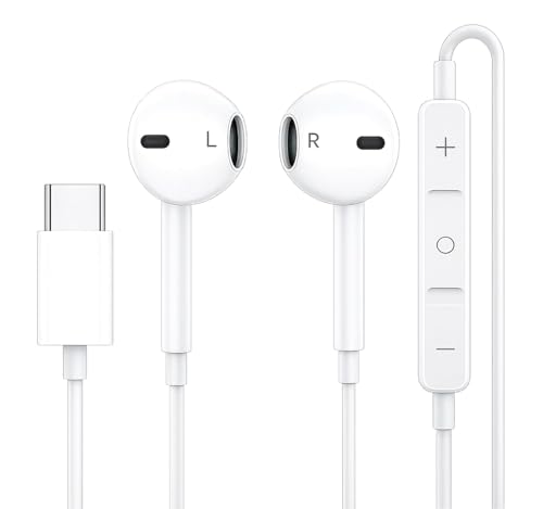 Image of Original USB-C Wired Earphones Compatible for Phone 17 Noise Isolation in-Ear Headphones White