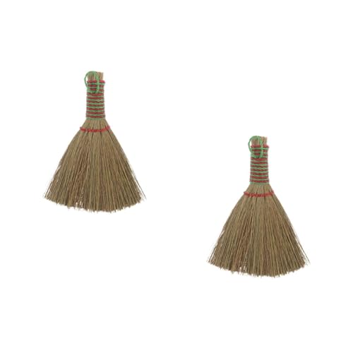 PRETYZOOM Escoba De Mano con Cerdas Suaves De Miscanthus para Limpieza De Pisos Y Muebles Escoba Ligera Y Portátil para Uso Doméstico En Cocina Sala Y Dormitorio