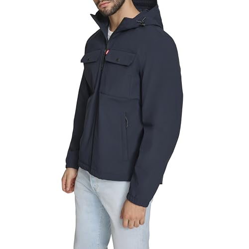 Image of Levi's Men's Hooded Waterproof Arctic Cloth Rain Jacket