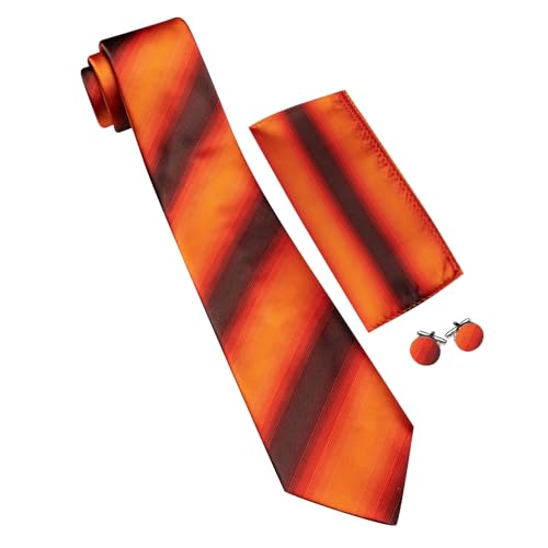 Image of Barry.Wang Plaid Ties Checkered Mens Silk Necktie Handkerchief Cufflinks