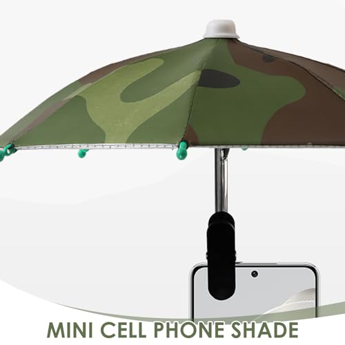 YENOVO Universal Phone Umbrella with Adjustable Clip Base, UPF 50+ Sunshade Cell Phone Cover for Outdoor Use, Anti-Glare & Heat-Resistant Mini Sun Shield for All Smartphones - Thumbnail 3
