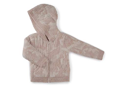 Barefoot Dreams CozyChic Toddler Camo Zipup Hoodie, Dusty Rose Multi, 4T/5T