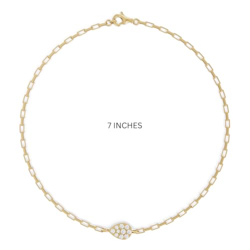TimeLess Classics 14K White and Yellow Gold Natural Diamond Link Bracelet for Women, Comes with Secure Lobster Clasp and Pave Setting, A True Friendship Day Gift (J-K Color, I2-I3 Clarity)4