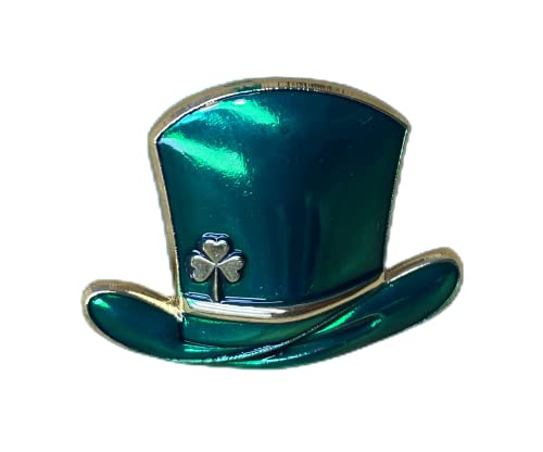 Pin de solapa con diseño de trébol de 3 hojas, diseño de bandera irlandesa del día de San Patricio, Metal