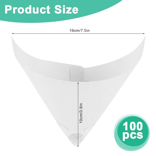Image of Serplex 100Pcs Paint Paper Funnel Filters, 100 Mesh Singhle Use Paint Strainers, Fine Cone-Shaped Paper Filters for Automotive Spray Gun, Car Paint, and Varnish Filtration