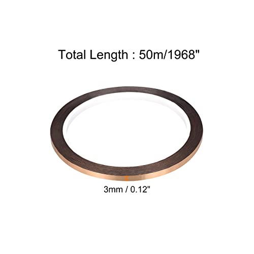 Image of MECCANIXITY Metalized Polyester Film Tape,0.12inch x 54.6yds. Adhesive Mirror Finish Decor Tape for Detailing Accent Wall,Graphic Arts,Wardrobe Crafts Tape 50m x 3mm,Rose Gold Tone