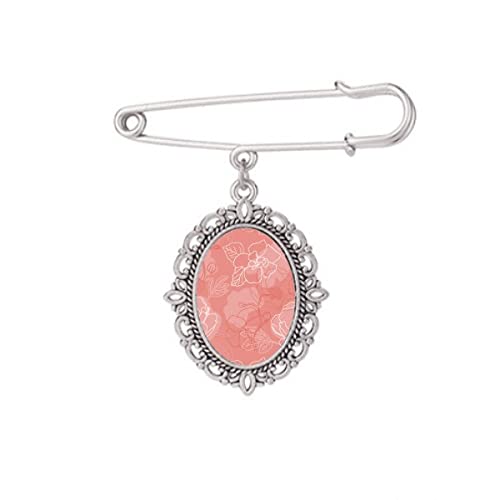 Broche en forme de pivoine M pour robe, chemise et châle élégant
