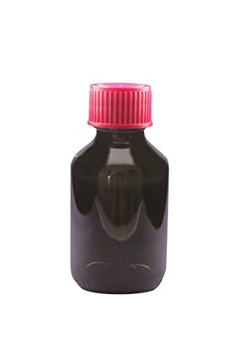 Preisvergleich Produktbild 1x 100 ml Medizinflasche Braunglasflasche mit Drehverschluss rot