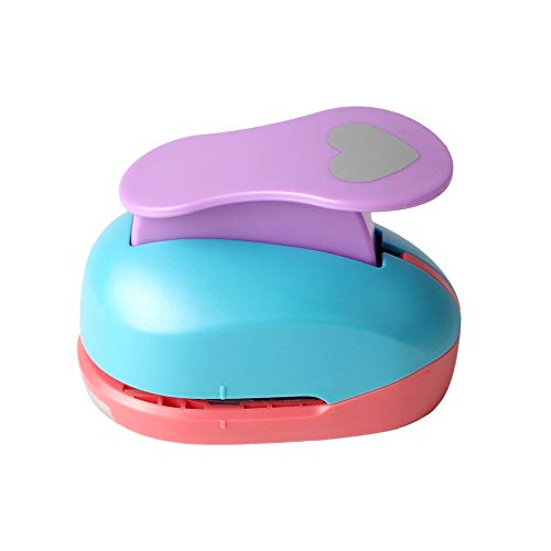 Heart Punch 2 Inch Craft Lever Punch Handmade Paper Punch For Crafting Scrapbooking,Diy Card Making Candy Colour By Random 2 Inch Heart #TOP2
