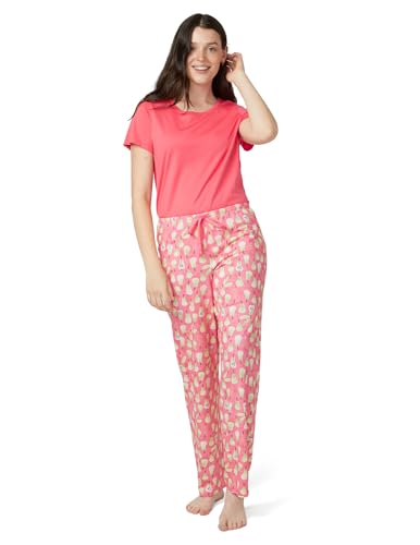 Image of HUE Women's Sleep and Lounge Pajama Separates, Late Summer & Fall Collection, Pink Pear Club - Sleep Pant, Medium