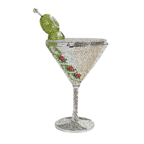 Image of Women Goblet Rhinestone Evening Bag Cocktail Cup Diamond Clutch Funny Crystal Prom Handbag Wedding Purse for Party