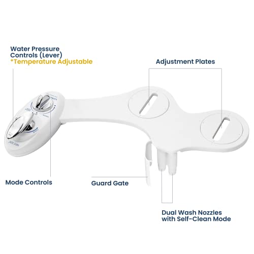 Luxe Bidet NEO-320-WHITE 320 - Hot And Cold Water, Self-Cleaning, Dual Nozzle, Non-Electric Bidet Attachment For Toilet Seat thumb #7