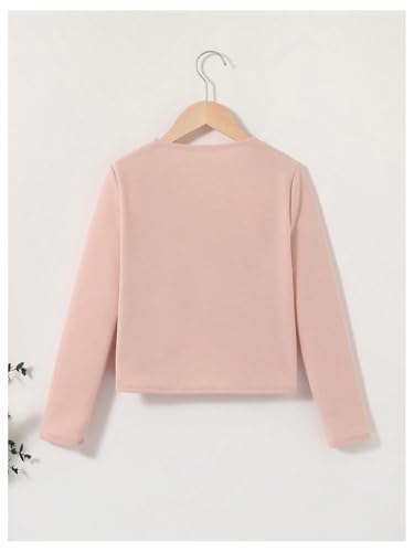 SweatyRocks Girl's Open Front Bolero Shrug Long Sleeve Elegant Cardigan2