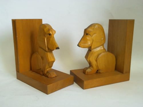 2 Buchstützen aus Holz - Eule auf Buch sitzend