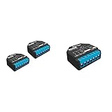 Shelly Plus 2PM Smart Home Doppel Relais Schalter (2er Pack) & Plus 2PM Smart Home Doppel Relais Schalter, Digitale Steuerung per kostenloser App & WLAN, Schwarz