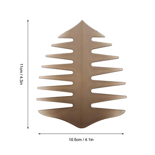 Sunbaca Dentes largos Escova de Cabelo Garfo Pente Homens Barba Cabeleireiro Escova Barbearia Stylin