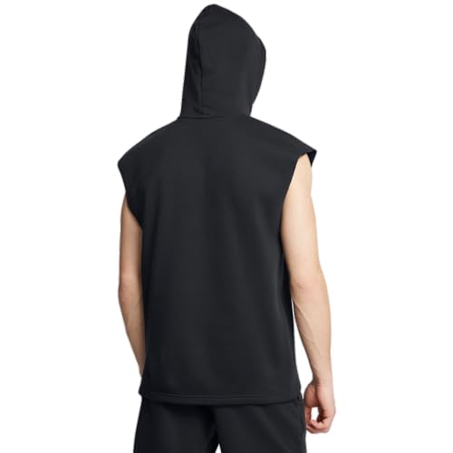 Under Armour Icon Fleece Sleeveless Hoodie - Men's (Black/White)2