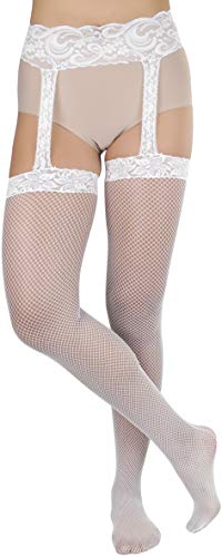 Image of ToBeInStyle Women's Attached Garter Belt Suspender Nylon Stocking Pantyhose