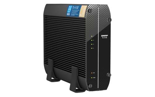 Image of QNAP TS-410E-8G-US 4 Bay Professional fanless Desktop NAS with Intel Celeron Quad-core Processor, 8 GB DDR4 RAM and Dual 2.5GbE (2.5G /1G /100M) Network Connectivity (Diskless)