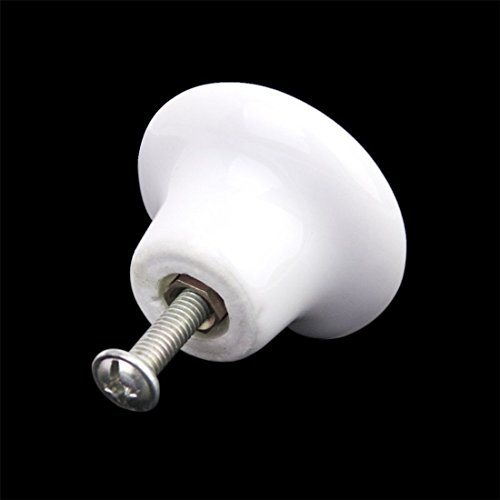 12 pcs Bianco Rotonda Maniglia, Pomello di