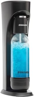 Drinkmate OmniFizz Sparkling Water and Soda Maker, Carbonates Any Drink, CO2 Cylinder Not Included (Matte Black)