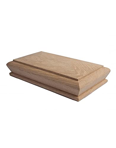 Blueprint Joinery Solid Oak Pyramid Cap for 70mm Newel Posts (Double Cap) - Pyramid Style Newel Post Caps Available As Double Cap, Full Cap & Half Cap. Oak Newel Post Caps for Stairs.