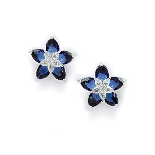 Image of Zeneme Earring Handmade Rhodium Plated Lightweight Pink Star Shaped Studs Earrings Jewellery For Girl And Women