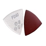 Set di 30 fogli di carta vetrata triangolare a grana mista, per utensili oscillanti, per smerigliatura e lucidatura