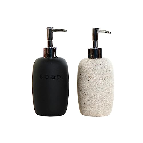 Dosificador DKD Home Decor PVC Gres (2 pcs) (8 x 8 x 18 cm)