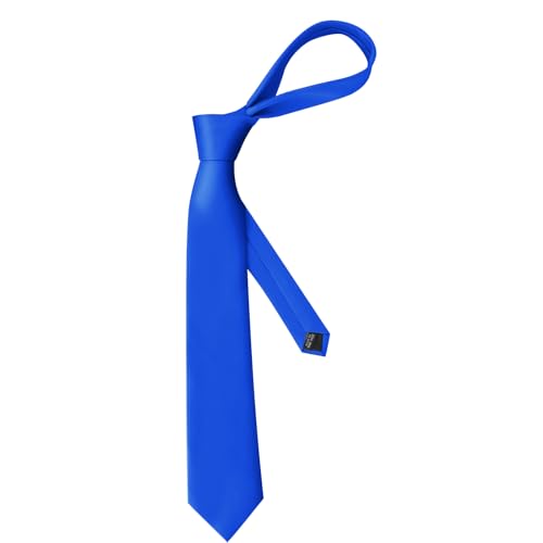 Image of Men's Classic Satin 3.15 inch Soild Color Necktie Wedding Business Tie & Gift Box