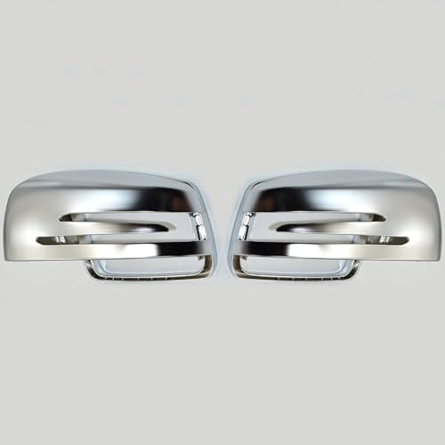 Coques de rétroviseurs Mercedes Classe C W204 en argent mat gauche et droite de 2010 à 2014