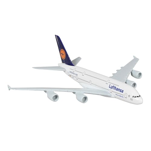 Image of Toys Uncle Diecast Aeroplane Scale Model, (A380 Lufthansa 16 CM)