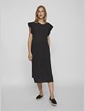 Vila VISUMMER S/S MIDI Dress /1, czarny, M