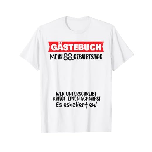 Divertido libro de visitas 88 años cumpleaños Camiseta